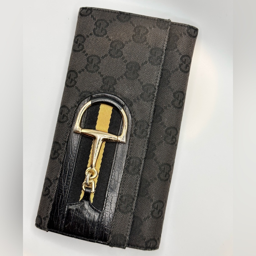 Gucci canvas horse bit wallet - Rare limited edition